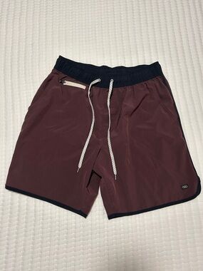 Legends Men's Athletic Drawstring Shorts in Burgundy Large